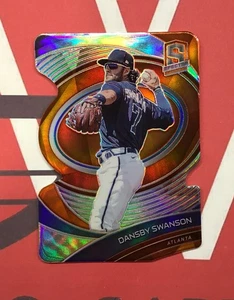 Dansby Swanson 2021 Panini Spectra naranja neón troquelado #’d/15 Braves / Cubs - Imagen 1 de 3