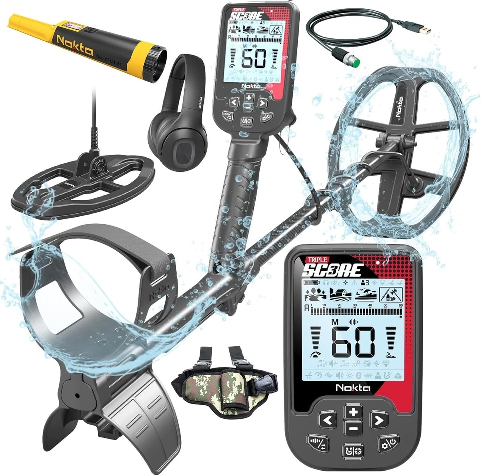 Nokta Score 3 Pro Pack Metal Detector 11000808 + Accupoint Pinpointer + Holster - Image 1 of 4