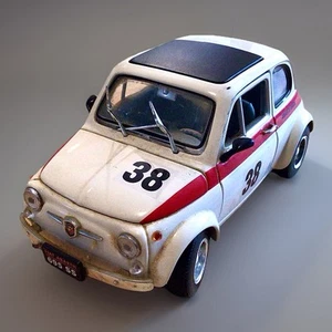Road Signatures 1963 Fiat Abarth 695SS 1:18 Die-Cast Metal Model Car White Red - Imagen 1 de 10