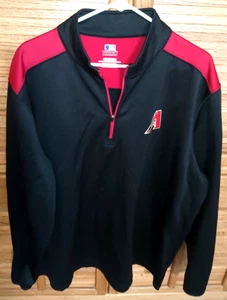 Camisa Pullover Arizona Diamondbacks Dbacks Para Hombres 3XL Manga Larga 1/4 Cremallera Negra - Imagen 1 de 4