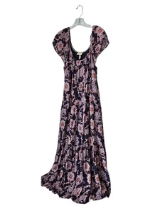 Knox Maxikleid Rose Herbstfarben Blumenmuster Flügelärmel, Größe S - Bild 1 von 12