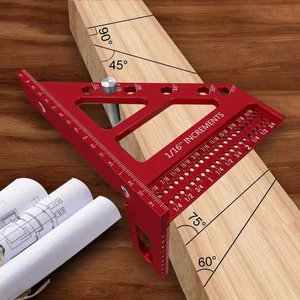 3D Multi-Angle Measuring Ruler-Precision Woodworking Square Protractor 22.5-90D - Picture 1 of 6