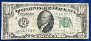 1928 $10 Federal Reserve Note F2000B   RK30 - Picture 1 of 2