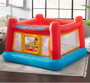 Intex Jump-O-Lene Aufblasbares Hüpfhaus Bällebad Spielhaus Kinder 3-6 Jahre - Bild 1 von 9