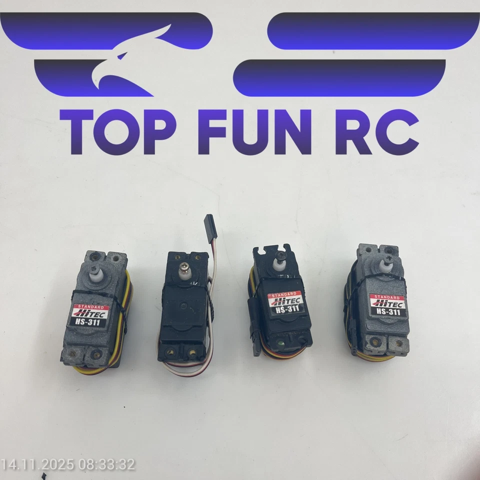 HITEC SERVO LOT! HS-311 STANDARD SERVOS X4 FOR CARS/PLANES/BOATS ALL TESTED! - Image 1 of 1