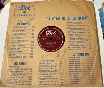 The Counts 1954 DOO WOP 78 Darling Dear / I Need You Always DOT VG+++/M- HEAR - Image 1 of 3