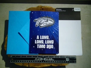 Hallmark Star Wars Birthday Sound Card THEME Music Millennium Falcon w/ Envelope - Picture 1 of 3