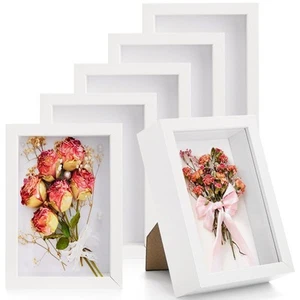 6 Pack 4 x 6 Inches Shadow Box Frame, Small Wood Frame Memory Display Cases,1... - Picture 1 of 7