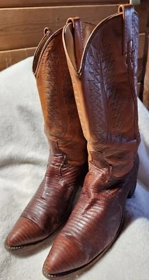 BOTA DE VAQUERO DAN POST 11 D WINSTON Teju Lizard + Plantilla Nueva/Excelente Estado  Foto 1 de 4