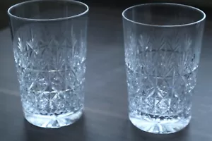 2 Beautiful Thomas Webb "Wellington" Crystal Tumblers 9.5cm Superb Condition - Picture 1 of 3