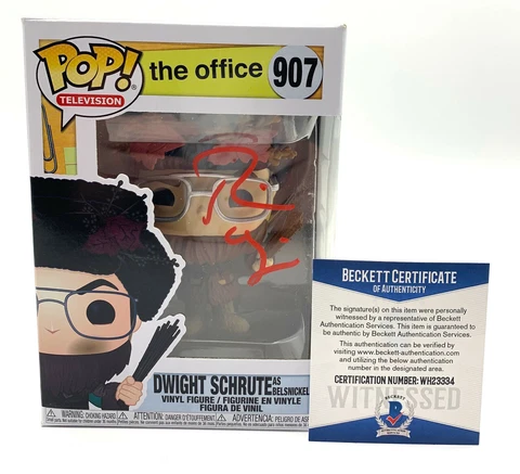 RAINN WILSON SIGNED AUTOGRAPH 'THE OFFICE' FUNKO POP 907 DWIGHT BECKETT BAS 3 Cover