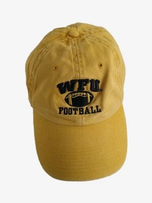 Gorra de pelota de fútbol WFU gorra con tirantes amarilla negra bordada talla única El juego  Foto 1 de 4