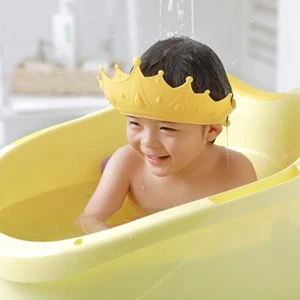 Baby Shower Shampoo Cap Crown Shape Wash Hair Hat Baby Ear Protection Safe C - Picture 1 of 7