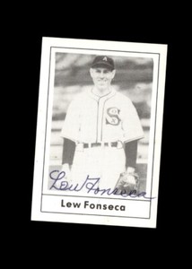 Lew Fonseca 1978 Grand Slam White Sox authentic autographed card