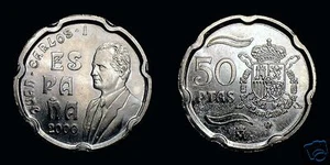 manueduc   ESPAÑA  50 pesetas  Año  2000    JUAN  CARLOS I  ESCUDO REAL NUEVA - Picture 1 of 1