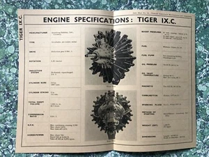 Newnes Aeroplane Data Sheet Engine Specifications Tiger IX.C. Armstrong Siddeley - Picture 1 of 1