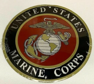 11 3/4" UNITED STATES MARINES ROUND METAL SIGN NEW - Picture 1 of 1