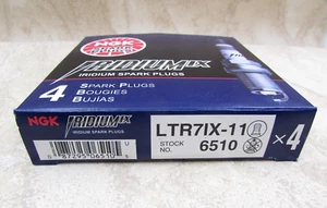 4 PACK NGK (6510) LTR7IX-11 Iridium IX Spark Plugs - Foto 1 di 2