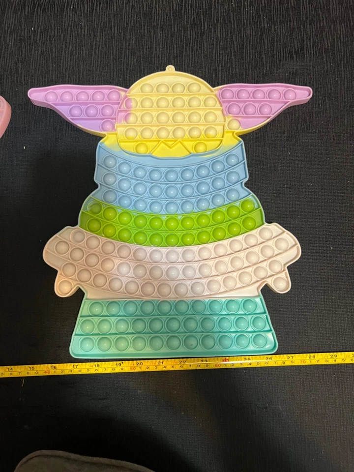 Pop it Baby Yoda Push Pop Fidget Popper Sensory Toy Rainbow Silicone Star Wars - Image 1 of 1