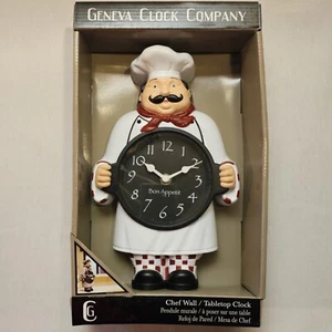 Geneva Clock Company Chef Wall/Tabletop Kitchen Clock NEW - Picture 1 of 5