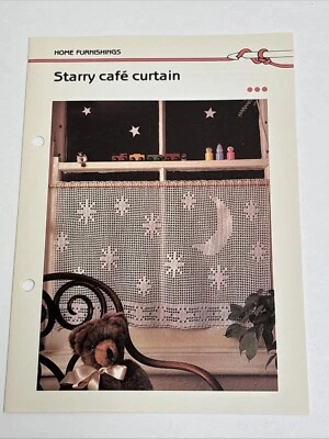 Starry Cafe Curtain Crochet Pattern Card Marshall Cavendish - Image 1 of 4