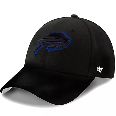 New NFL Authentic Buffalo Bills 47' Brand MVP Logo On Black Curved Bill Hat - Image 1 of 4
