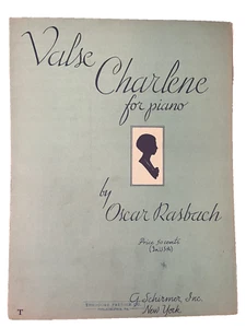 Valse Charlene for Piano Sheet music Oscar Rasbach Waltz Vintage 1936 Schirmer - Picture 1 of 5