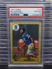 1987 Topps Bo Jackson Future Stars Rookie Card RC #170 PSA 10 GEM MINT Royals