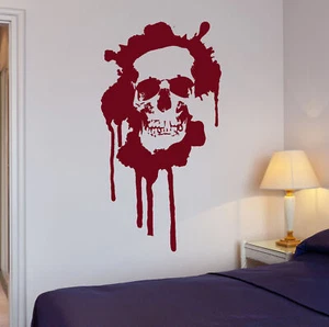 Wall Stickers Blood Horror Skull Death Teen Room Art Mural Vinyl Decal (ig2003) - Picture 1 of 2