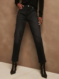 Banana Republic High Rise Slim Jeans Black Wash Ankle Jeans Größe 27/4 Neu mit Etikett UVP 109 $ - Bild 1 von 7