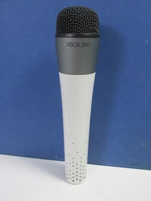 WORKING microsoft XBOX 360 OFFICIAL wireless MICROPHONE white MIC karaoke - Image 1 of 4