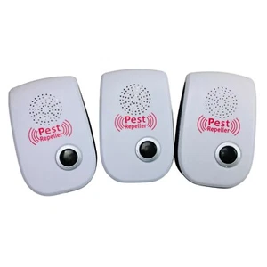 Ultrasonic Pest Repeller Plug-In Device Set Of 3 Repellent Rat Mice Tested - Picture 1 of 2
