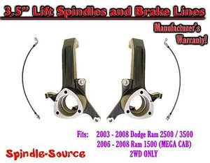 3.5" inch LIFT Spindles FITS 2003 - 2008 Dodge Ram 2500 3500 (1500 MEGA CAB) 2WD - Foto 1 di 1