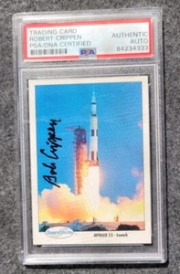 1991 Space Shots Apollo 13 Astronauta Robert Crippen Firmato Auto #169 PSA/DNA - Foto 1 di 3