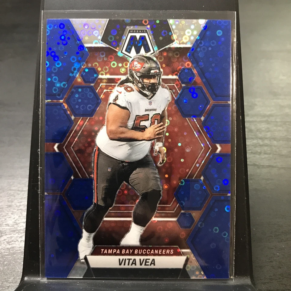 2023 Panini Mosaic Vita Vea No Huddle Blue Disco Prizm 29/75 SSP #230 BUCCANEERS - Image 1 of 3