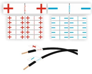 22 Stück Kabel Kennzeichnung Aufkleber Kabelbeschriftung PLUS MINUS  w(R73/1) - Bild 1 von 1
