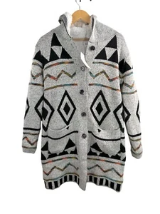 Northern Angel Aztec Print tribal sherpa lined button hooded jacket sz S - Picture 1 of 10