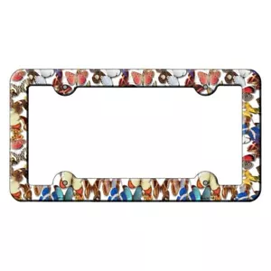 Butterflies Novelty Metal License Plate Frame - Picture 1 of 1