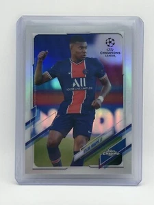 2021 Topps Chrome UEFA Champions League Kylian Mbappe Refractor #95 PSG - Picture 1 of 2