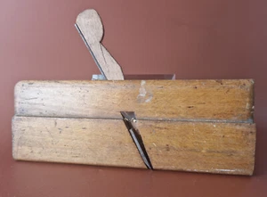Antique wooden moulding plane old woodworking tool , Vintage Old Used - Foto 1 di 16