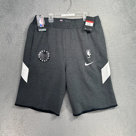 Nike Therma Philadelphia 76ers Basketball Athletic Shorts Size LT Gray New Cover