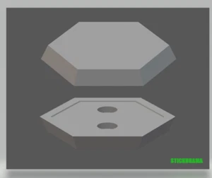 Battletech Tabletop Hex Bases Magnet kompatibel x10 - Bild 1 von 2