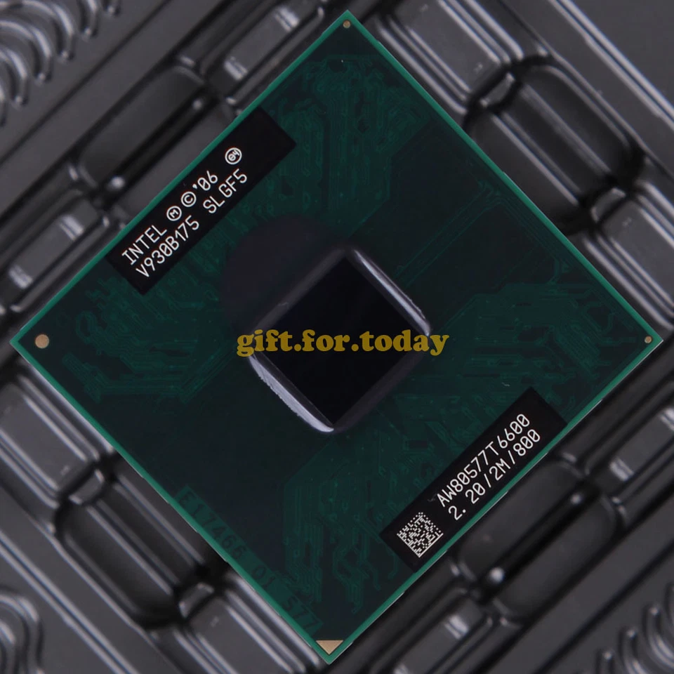 Original Intel Core 2 Duo T6600 2.2GHz Dual-Core (AW80577GG0492ML) Processor CPU - Image 1 of 1