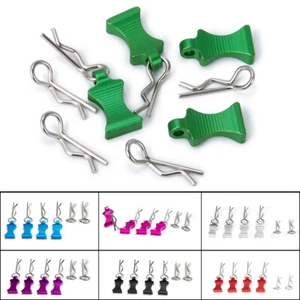 4Pcs Metal R-type Body Clips with Mount For Axial SCX10 TRX4 etc 1/10 RC Crawler - Picture 1 of 20
