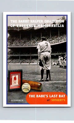 1999 Sotheby's Halper Auction #2 Babe Ruth/Last Bat (ref 193747) - Image 1 of 2