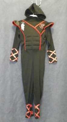Disfraz de Guerrero Ninja Spooktacular Creations Negro y Rojo, Talla 3T Foto 1 de 4
