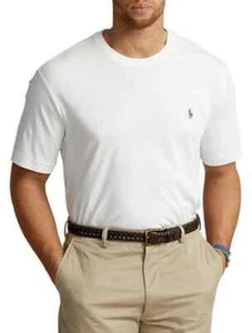 Big & Tall Polo Ralph Lauren Mens Soft Touch T-Shirt Tee White Choose Your Size - Picture 1 of 7