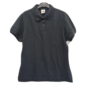 FRUIT OF THE LOOM POLO DONNA NERA TAGLIA MEDIA 36" *EL81 - Foto 1 di 2