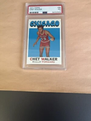 1971-72 Topps #66 Chicago Bulls Chet Walker PSA 7 NM Condition. - Image 1 of 3