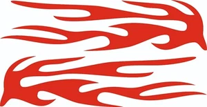 2 Autoaufkleber Zierstreifen Dekor Aufkleber Sticker Flammen - Bild 1 von 1